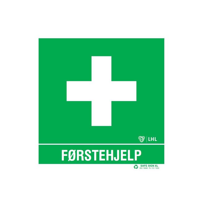 Hovedbilde Skilt Førstehjelp LHL 15x15 etterlysende