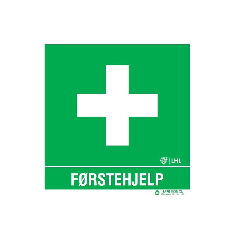 Skilt Førstehjelp LHL 15x15 etterlysende