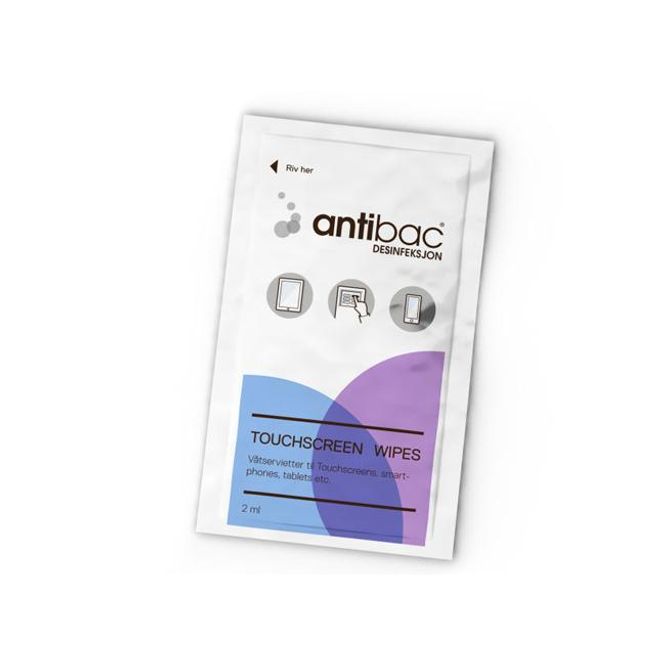 Hovedbilde Antibac touchscreen våtservietter, 95 stk