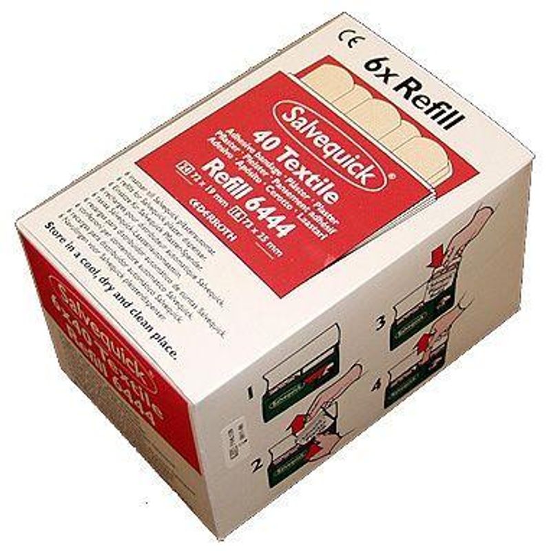 Salvequick Tekstilplaster 6 x 40stk REF 6444